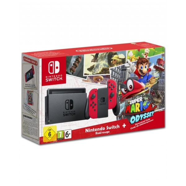 Nintendo Switch - Super Mario Odyssey Set -Red- sofort Lieferbar CH Version NEUelease