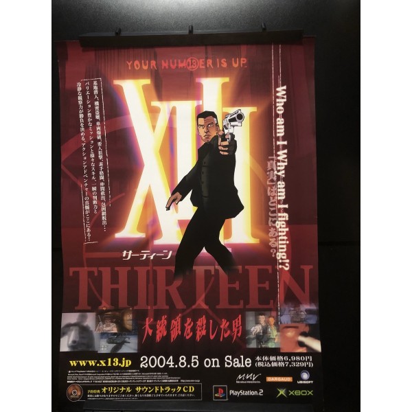 XIII (Thirteen) PS2 Videogame Promo Poster