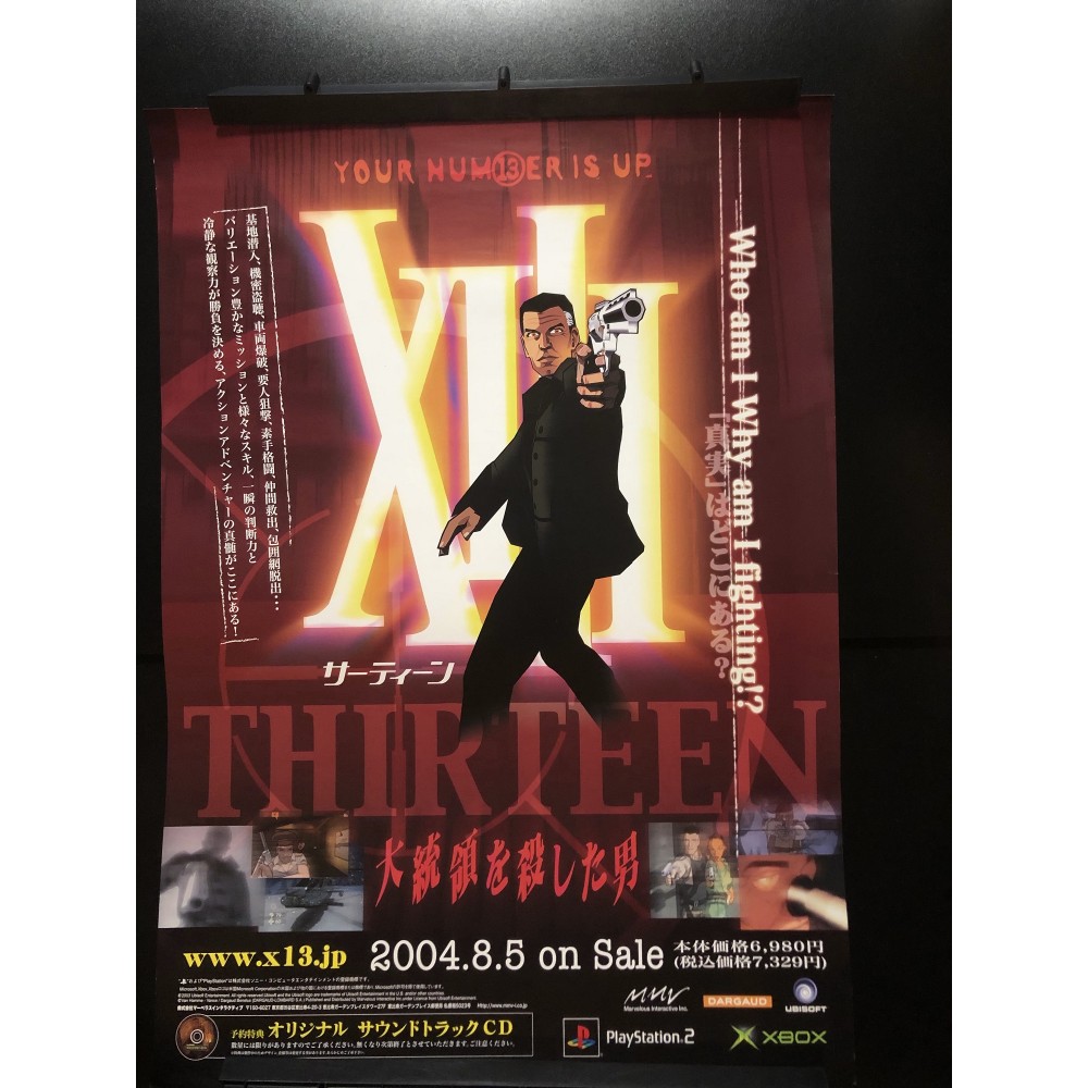 XIII (Thirteen) PS2 Videogame Promo Poster